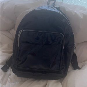 Back pleather back pack